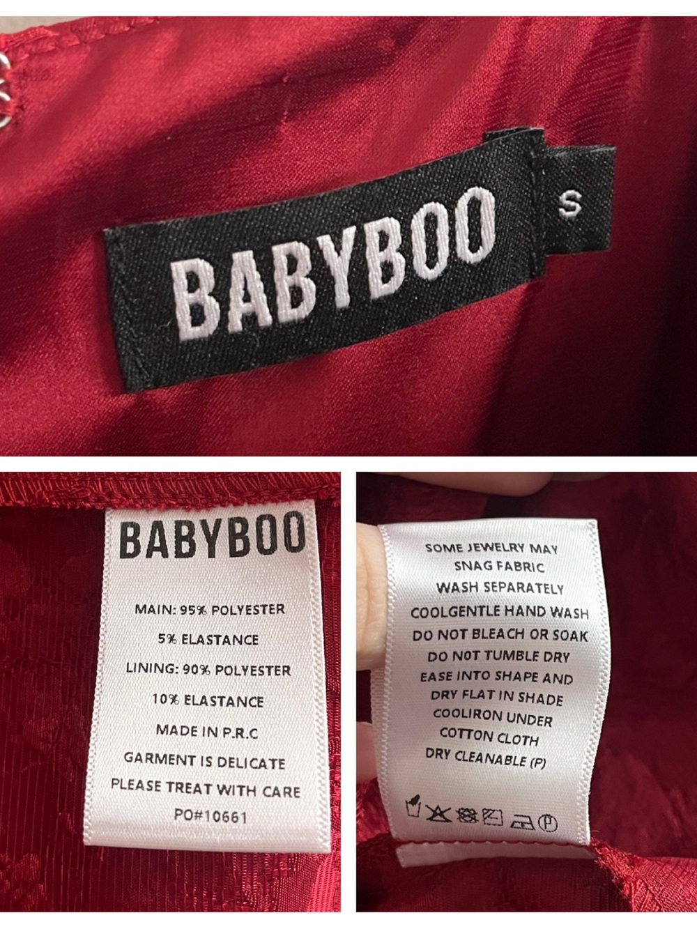 Babyboo Emelie Playsuit Mini Dress in Red Size Small - Picture 9 of 10
